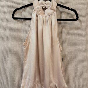 Champagne High Neck Blouse